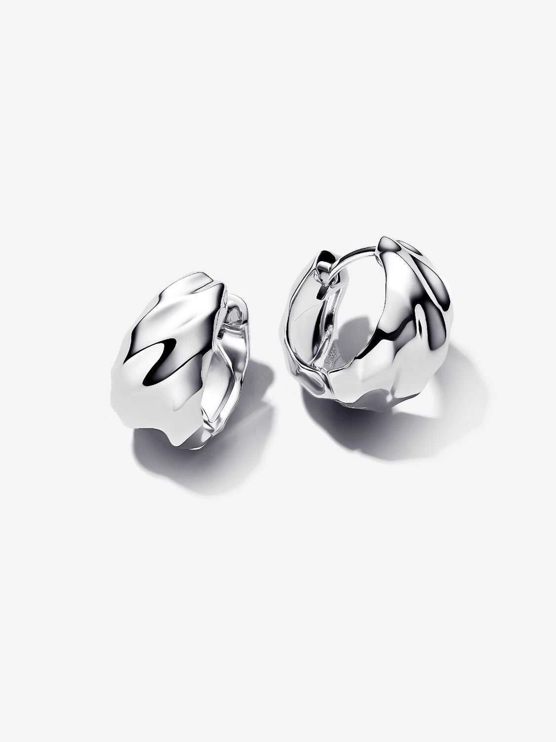 FINAL SALE - Pandora Essence Rippled Small Hoop Earrings