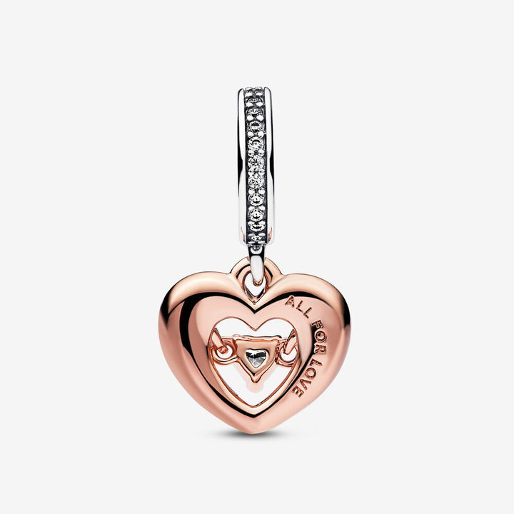 Pandora Two-tone Radiant Heart Dangle Charm