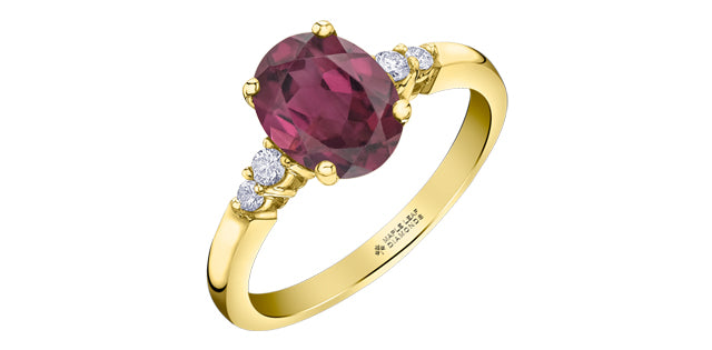 10 Karat Rhodolite Garnet Ring