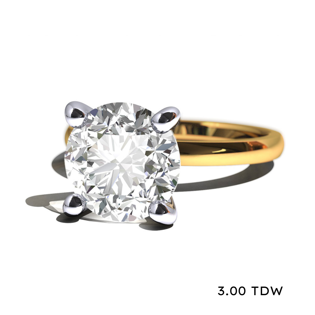 14K Lab Grown Diamond Solitaire Engagement Ring