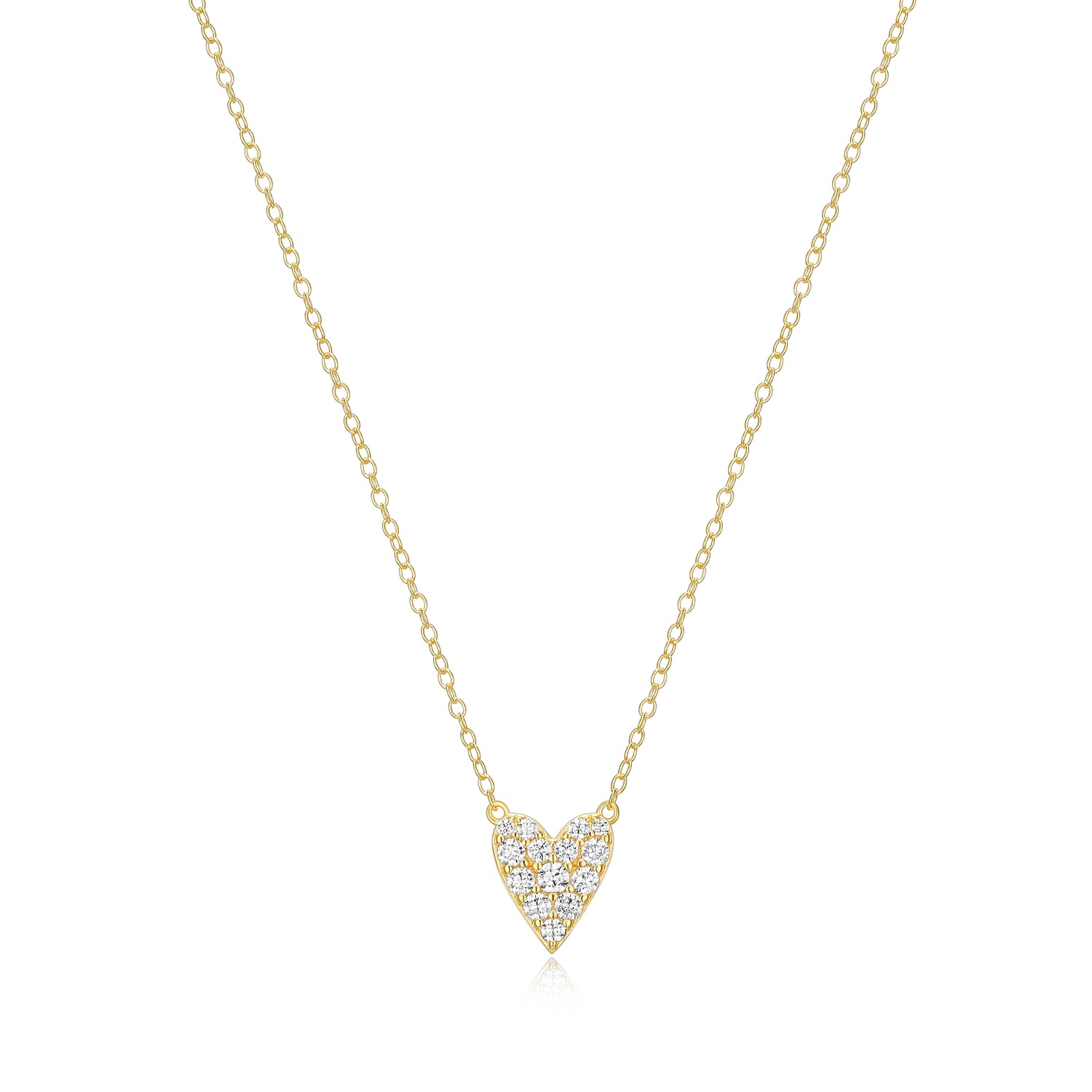 Reign CZ Heart Necklace