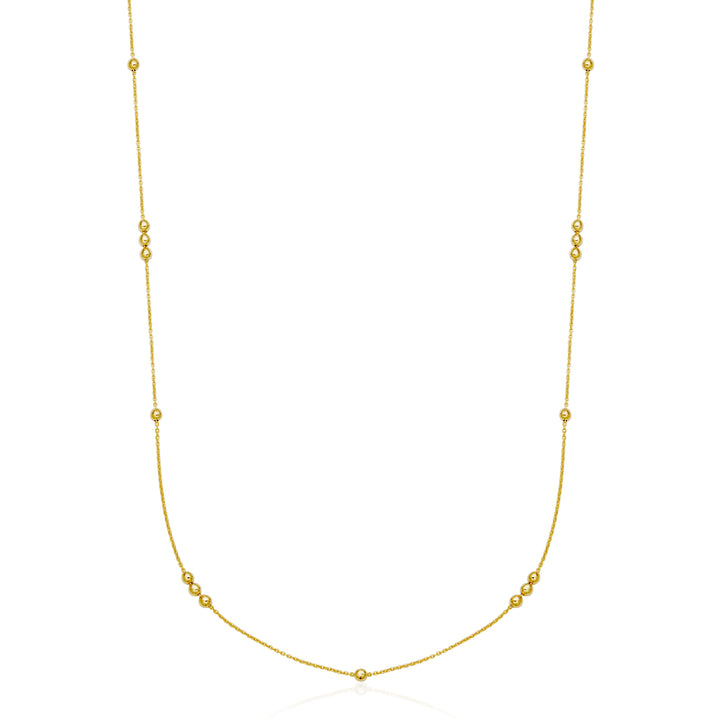 Beaded Station Necklace Chain, 18"