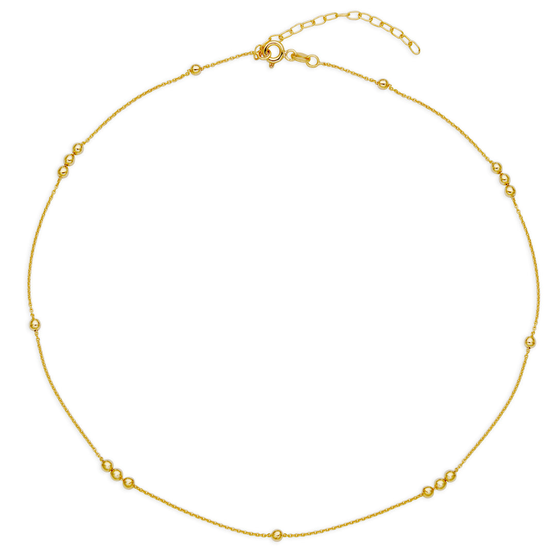 Beaded Station Necklace Chain, 18"