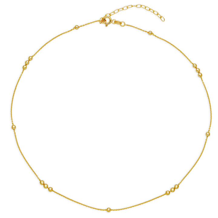 Beaded Station Necklace Chain, 18"
