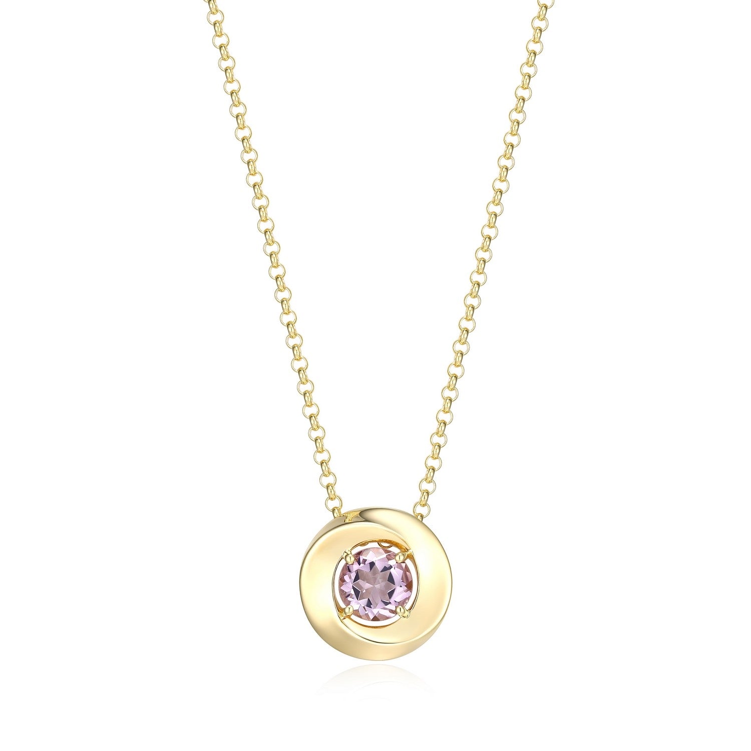 5mm Pink Amethyst Pendant