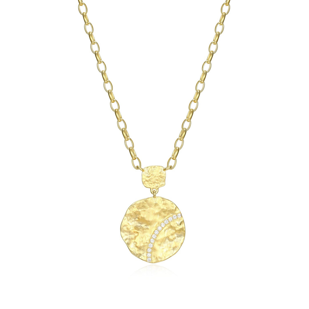 Hammered 19MM Medallion Pendant