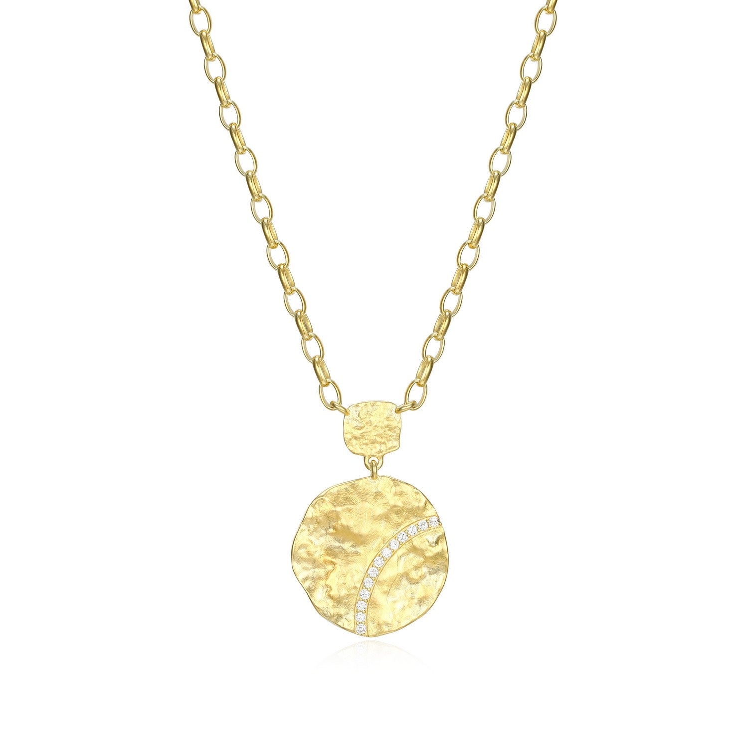 Hammered 19MM Medallion Pendant