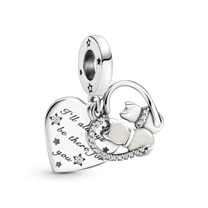 Pandora Cats & Hearts Dangle Charm