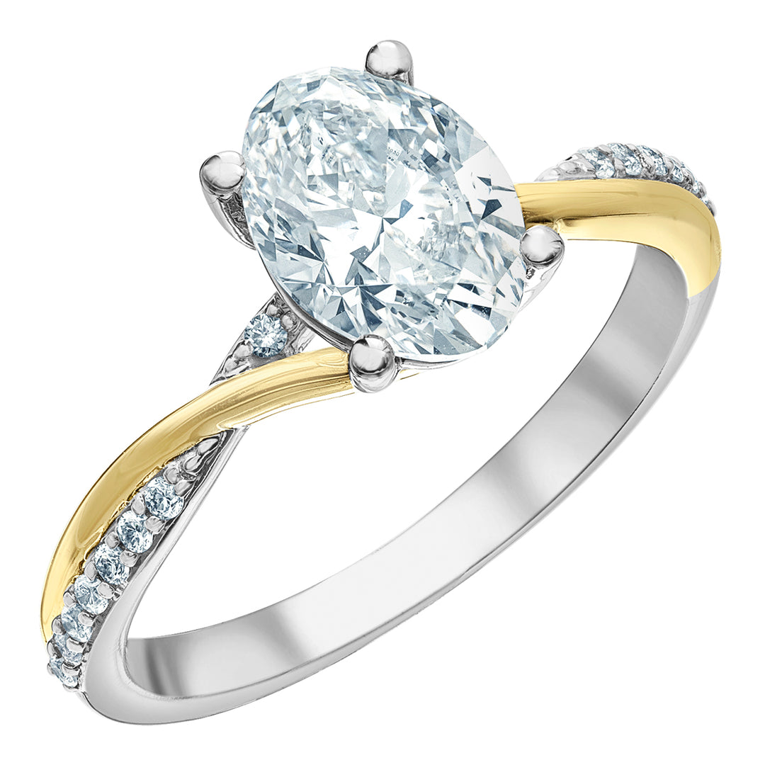 14k yellow gold  Lab Grown Dia