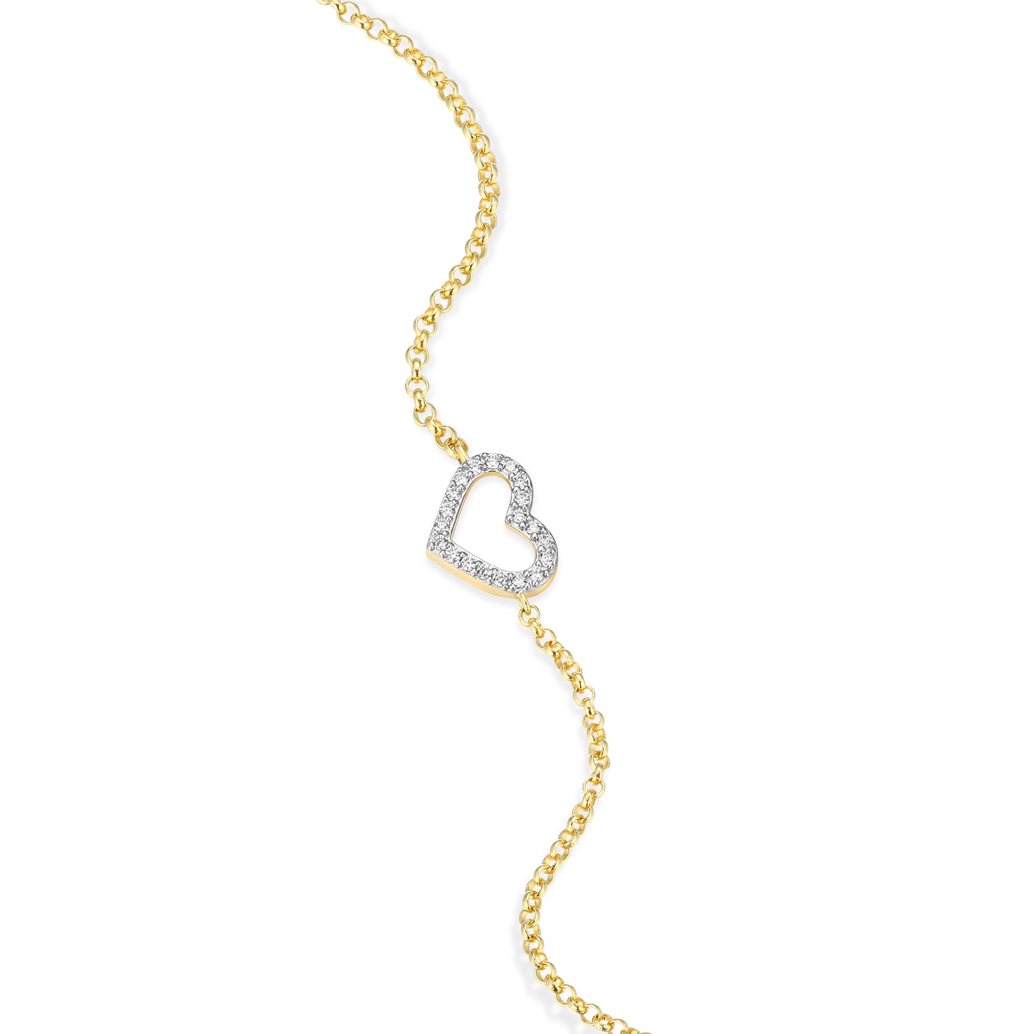 Lab-Grown Diamond Heart Bracelet