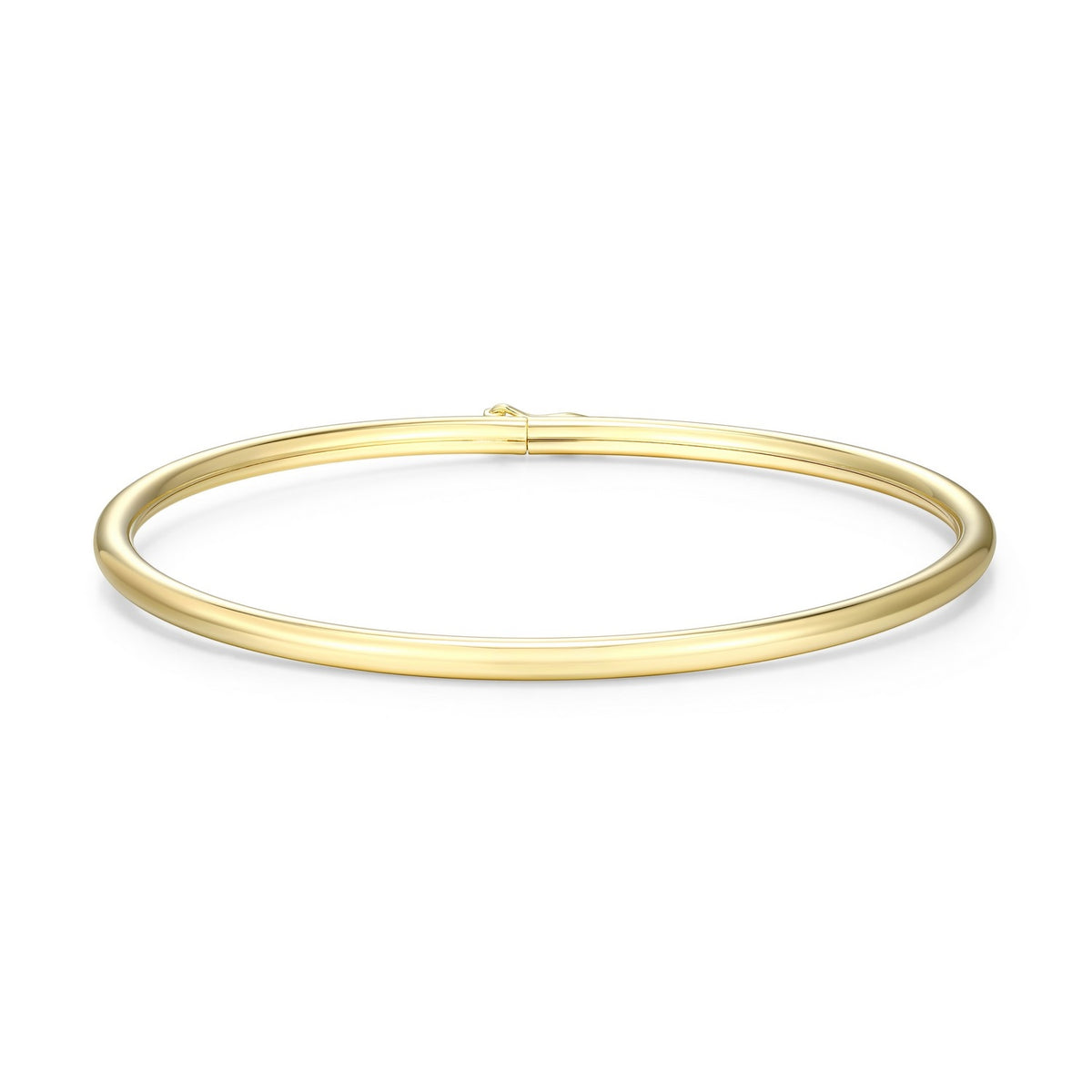3mm Flexi Bangle, Yellow Gold Plated