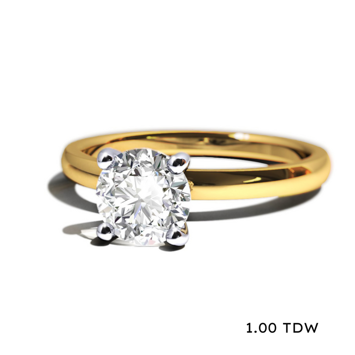 14K Lab Grown Diamond Solitaire Engagement Ring