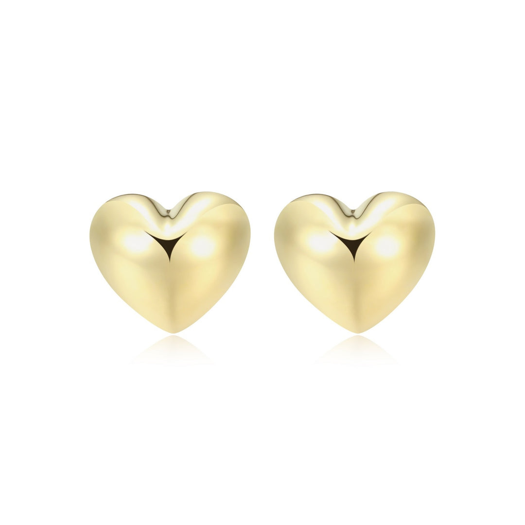 Puff Heart Stud Earrings