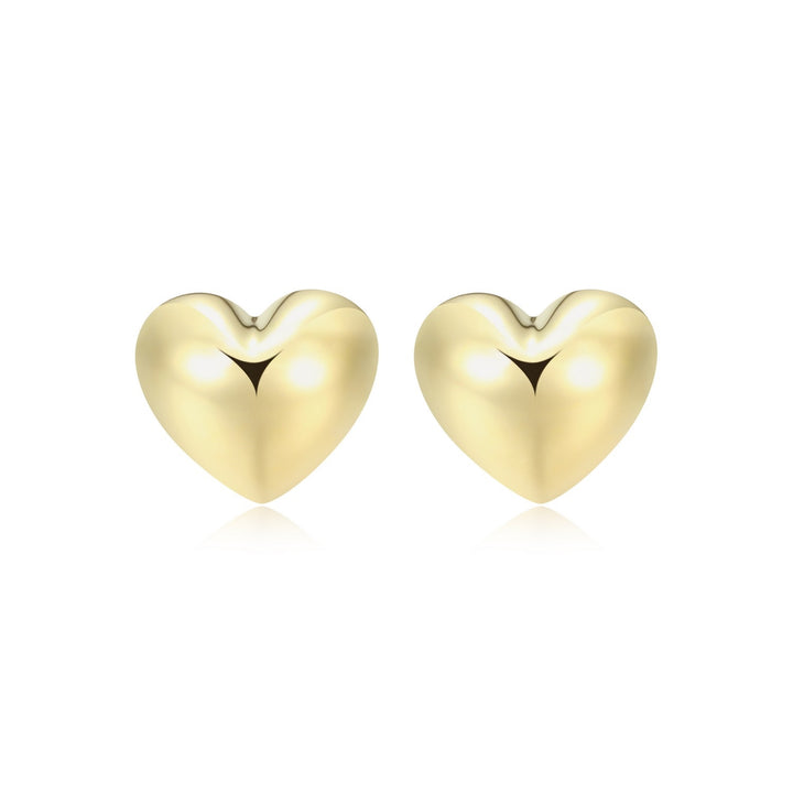 Puff Heart Stud Earrings