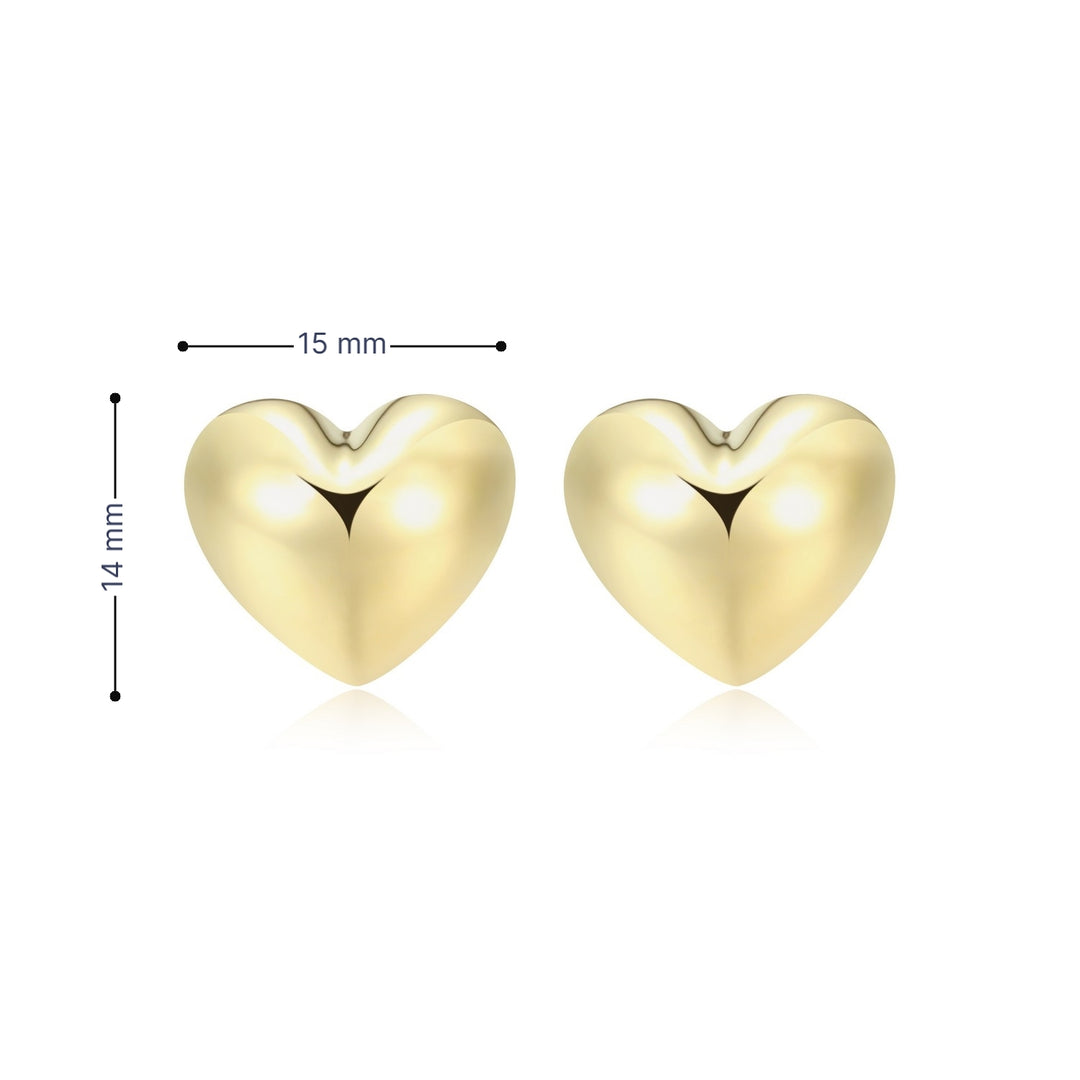 Puff Heart Stud Earrings