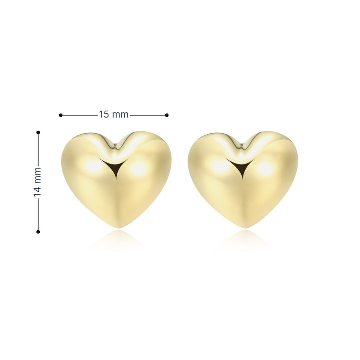 Puff Heart Stud Earrings