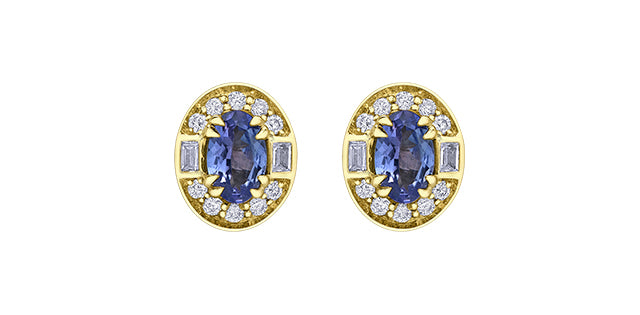 10K Tanzanite Stud Earrings