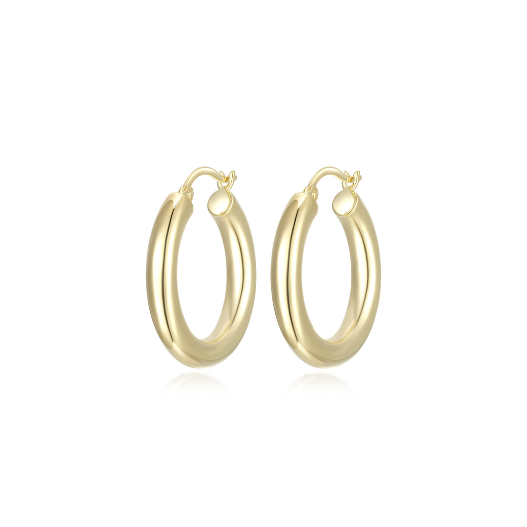 Polished Tube Hoop Earrings