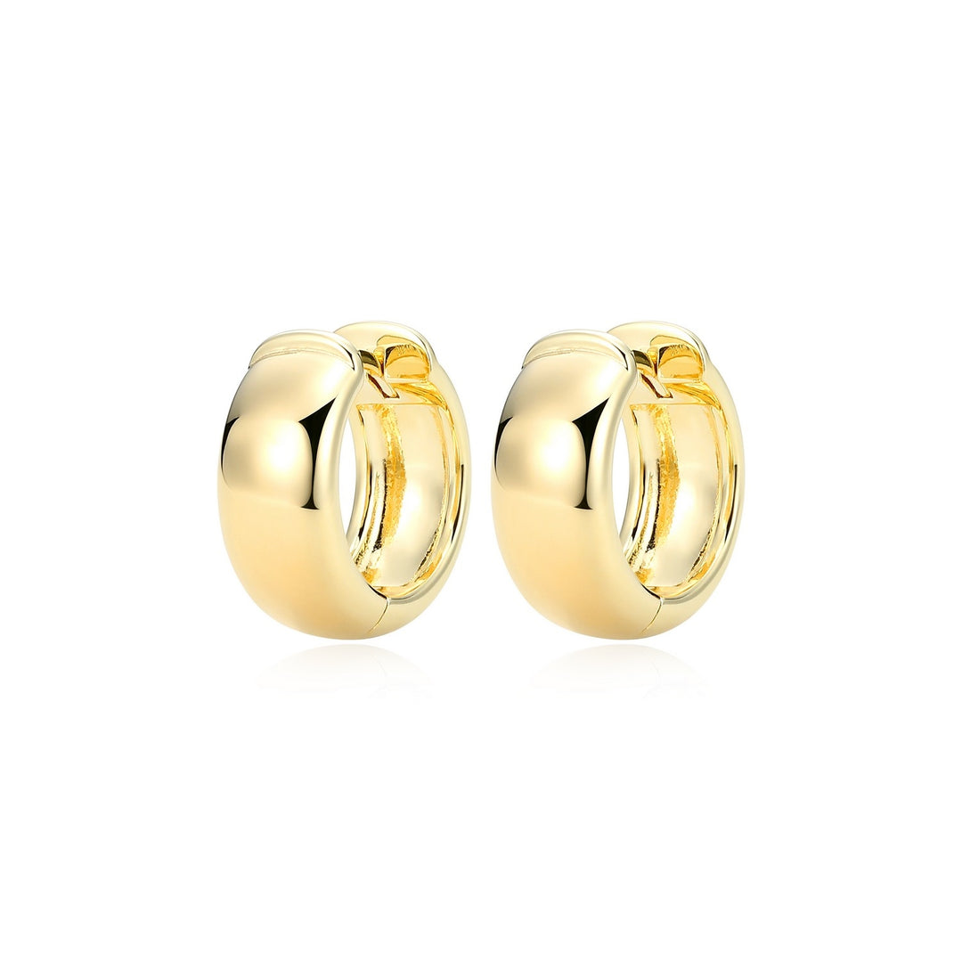 Polished Huggie Hoop Earrings