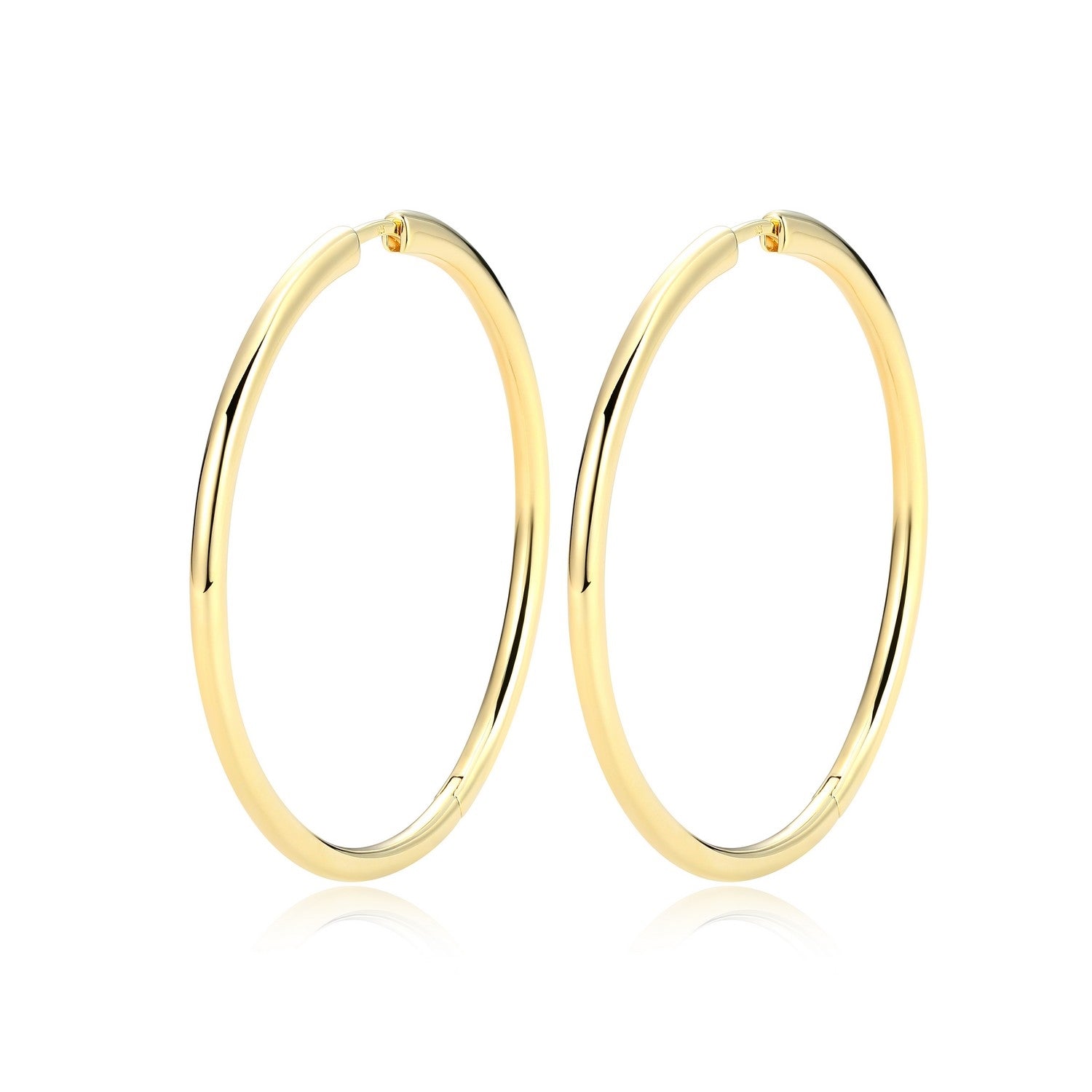 Polished Tube Hoop Earrings