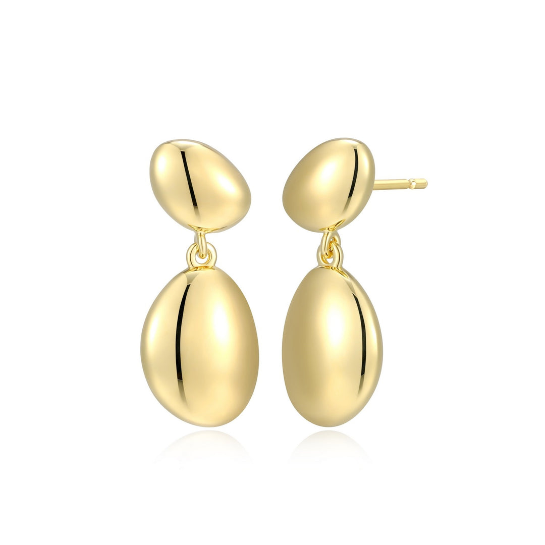 Two Pebble Drop Earrings