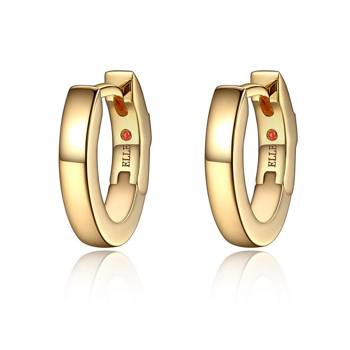 ELLE Yellow Tone Hoop Earrings