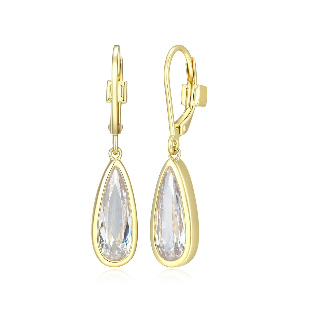 Long Pear-Shaped GP Drop Earrings