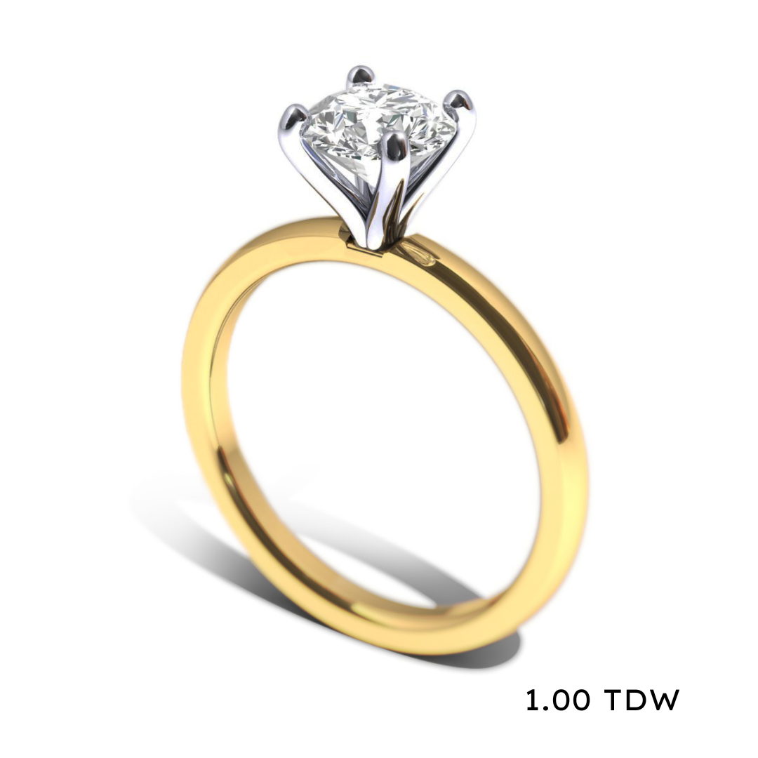 14K Lab Grown Diamond Solitaire Engagement Ring