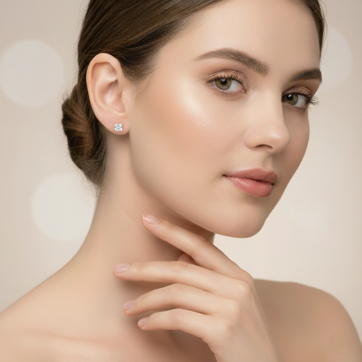 10K 4MM Cubic Zircona Studs