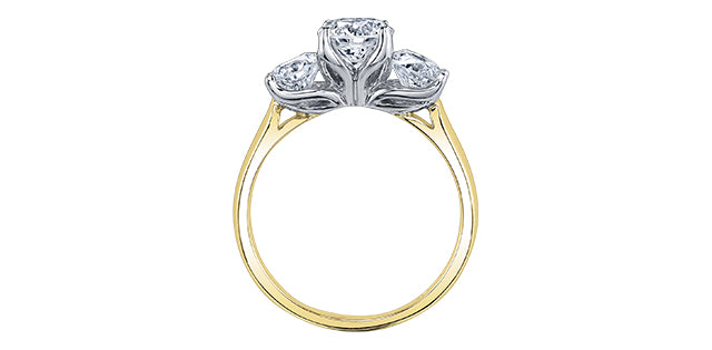Maple Leaf Diamonds Eternal Flames Ring