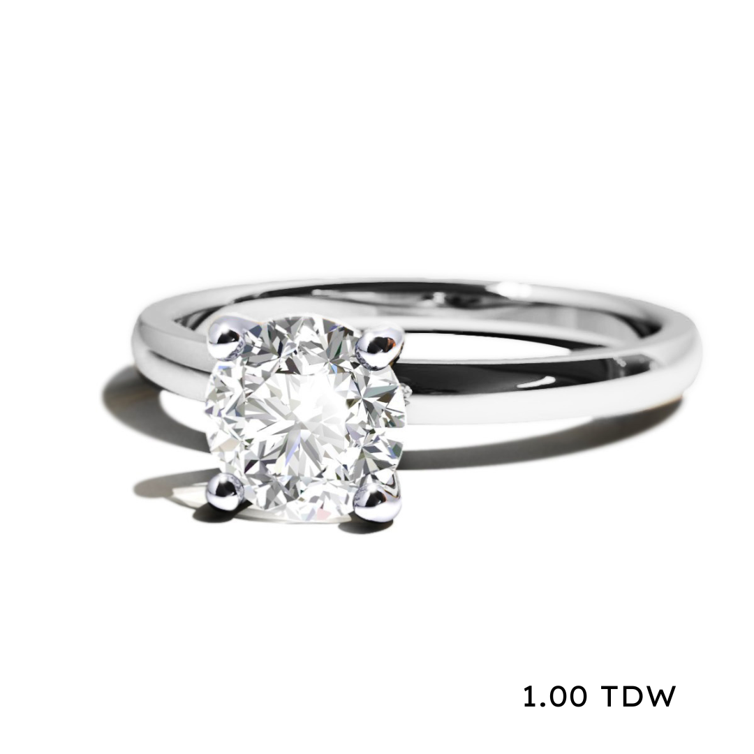 14K Lab Grown Diamond Solitaire Engagement Ring