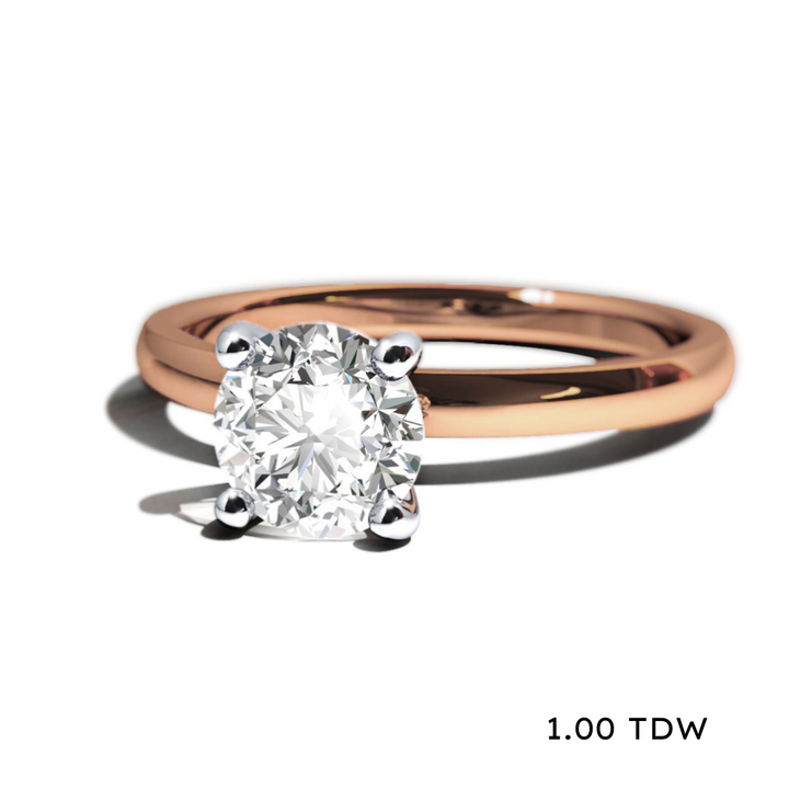 14K Lab Grown Diamond Solitaire Engagement Ring