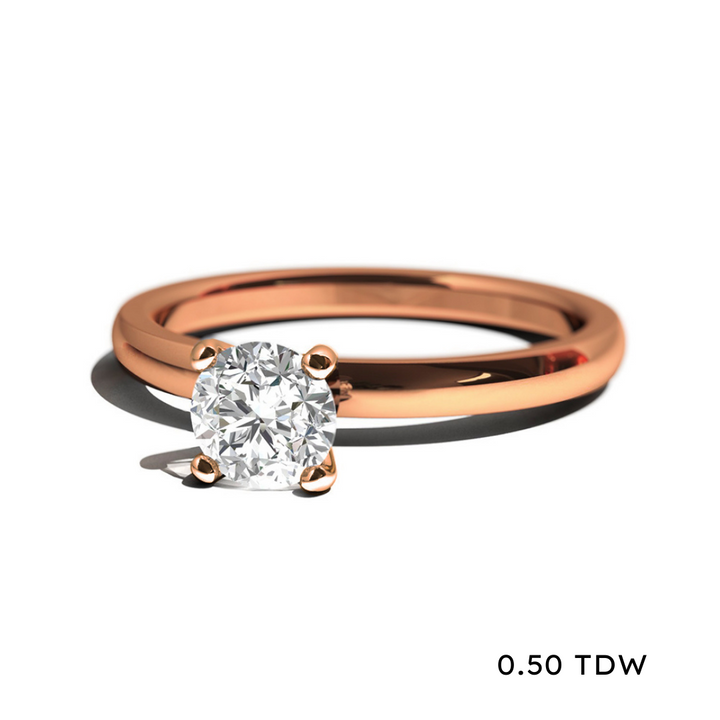 14K Lab Grown Diamond Solitaire Engagement Ring