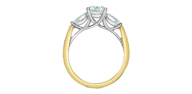 14k yellow gold  Lab Grown Dia