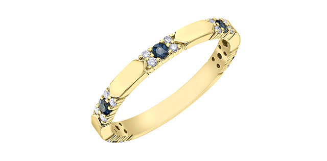 10 Karat Sapphire & Diamond Band