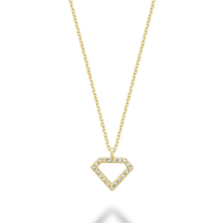 14k yellow gold diamond shaped