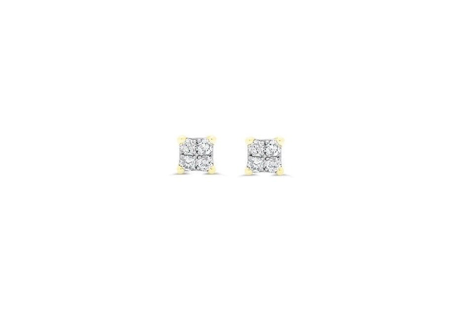 14k yellow gold 2.8mm quad dia