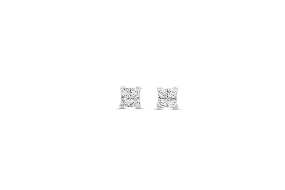 14k white gold 2.8mm quad diam