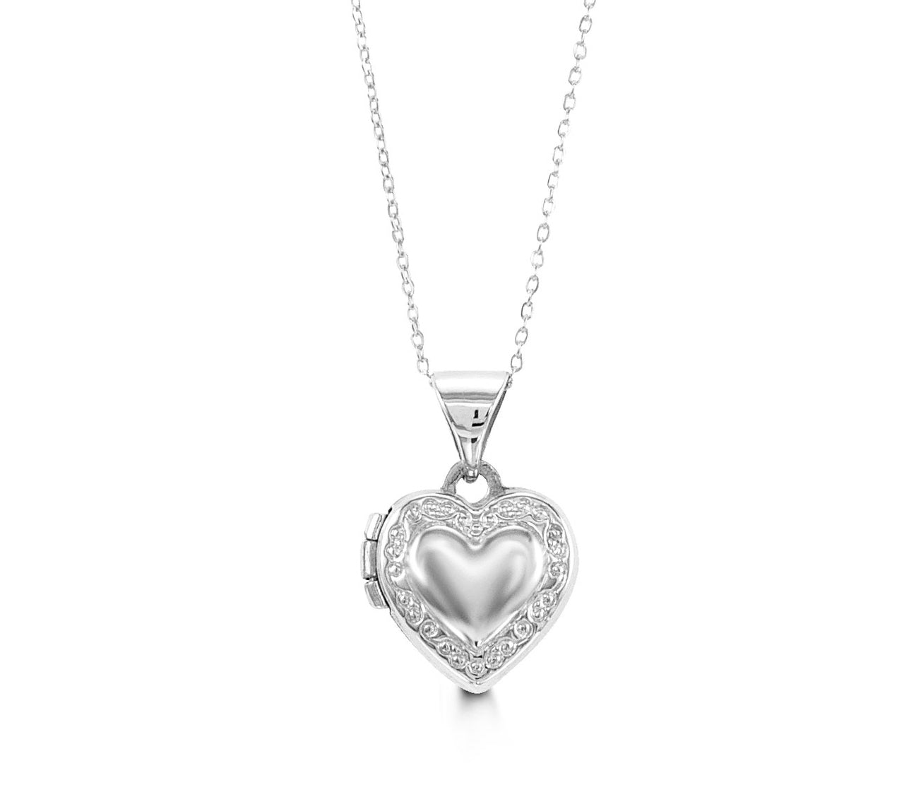 10k White Gold Locket For Child