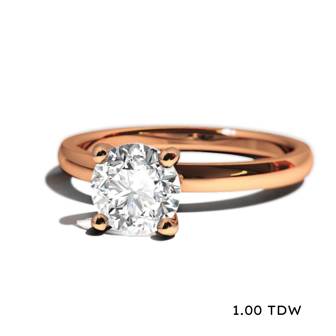 14K Lab Grown Diamond Solitaire Engagement Ring