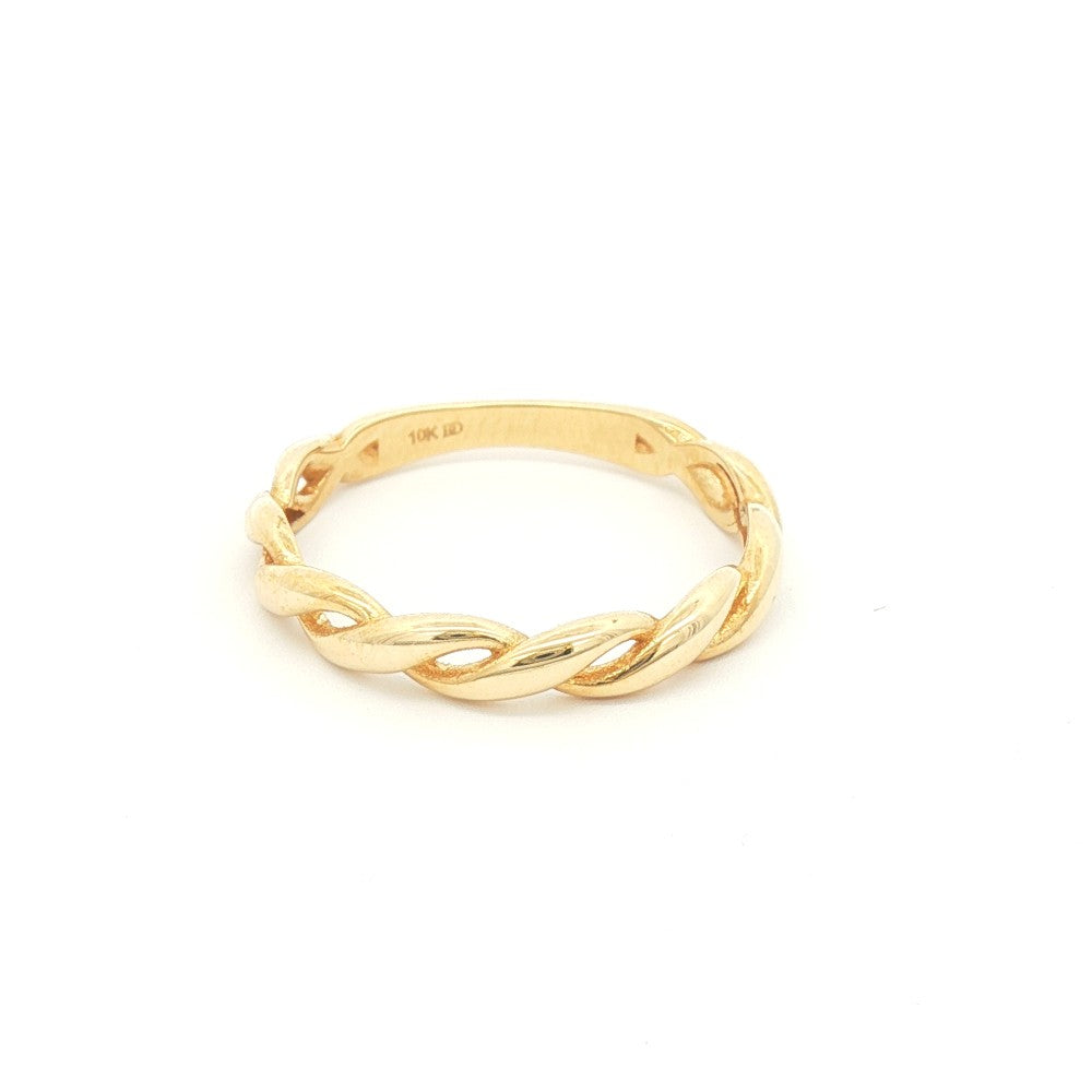 10K Twist Stacking Ring