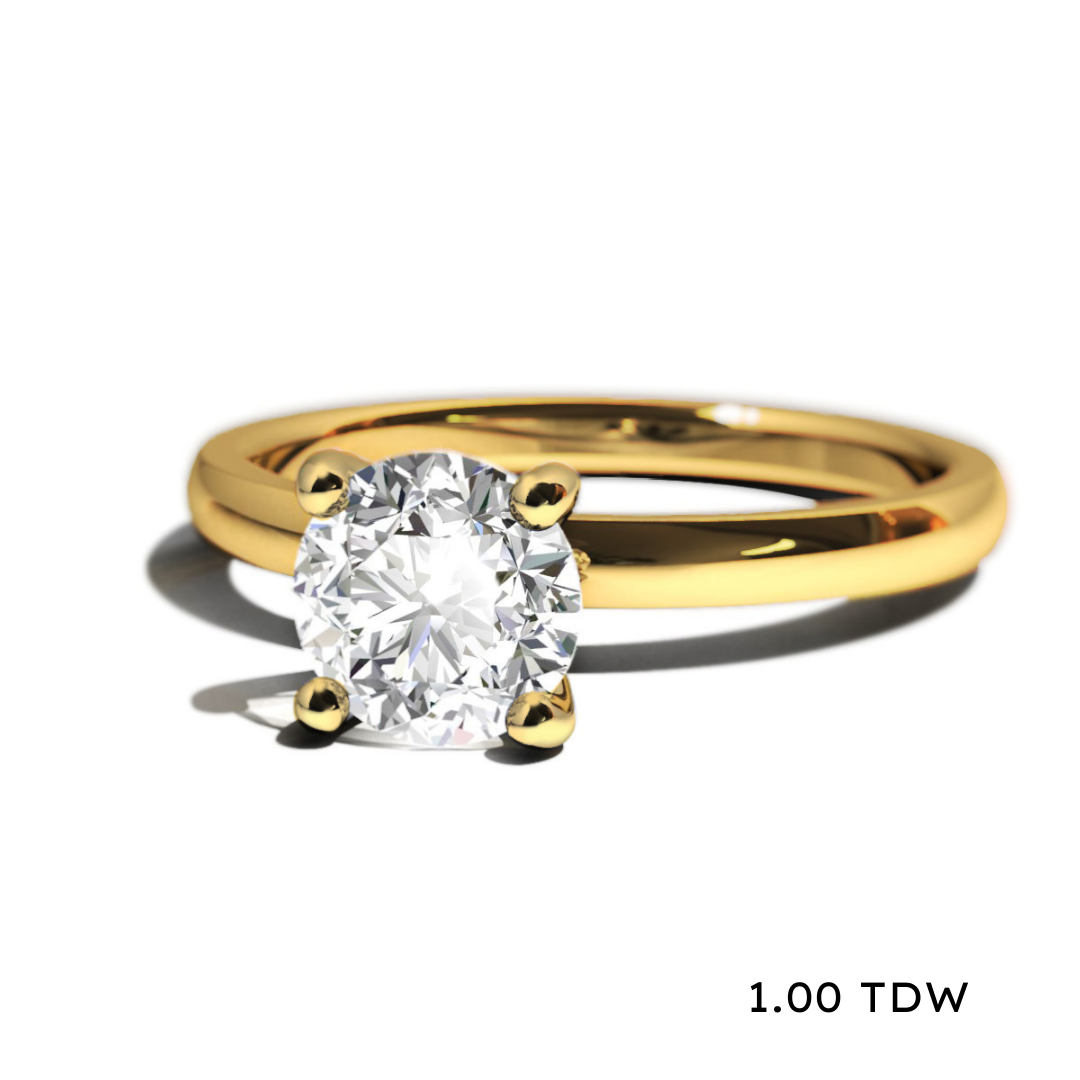 14K Lab Grown Diamond Solitaire Engagement Ring