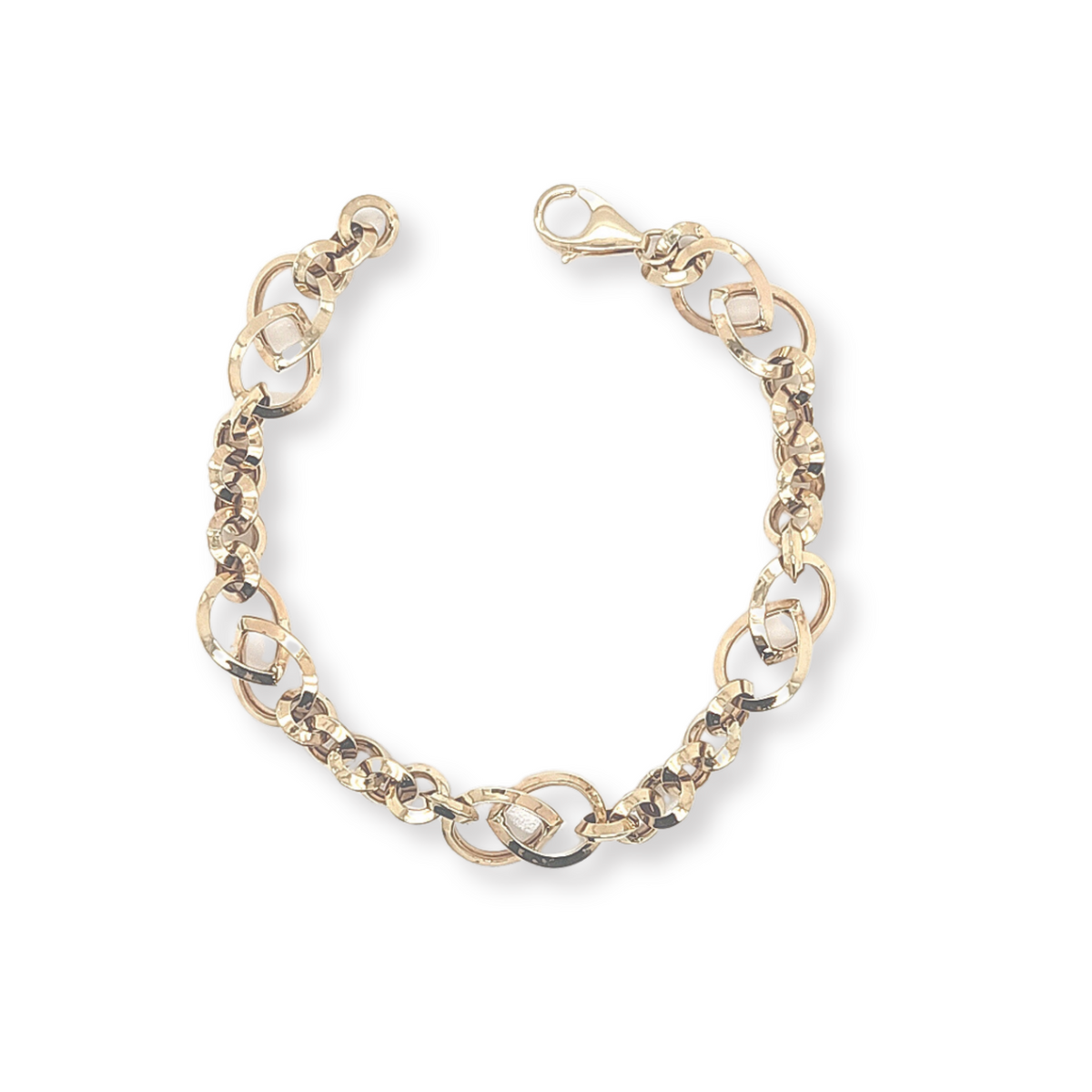 14 Karat Fancy Link Link Bracelet, 7 "