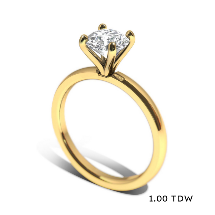 14K Lab Grown Diamond Solitaire Engagement Ring