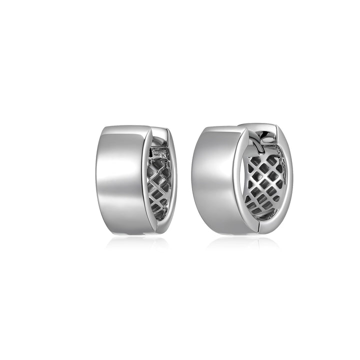 ETHOS "Basic" Silver Huggie Earrings.