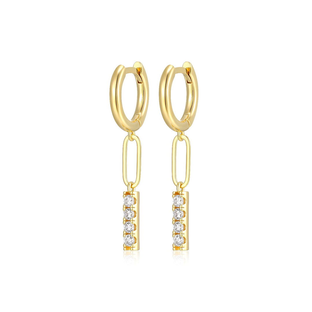 Reign Hoop & Paperclip Earrings