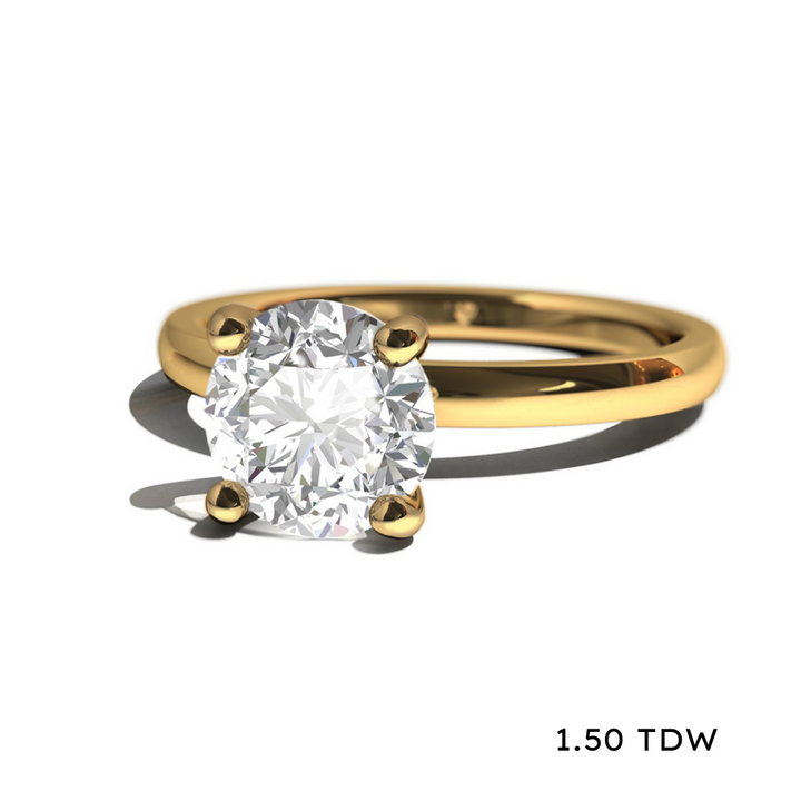 14K Lab Grown Diamond Solitaire Engagement Ring