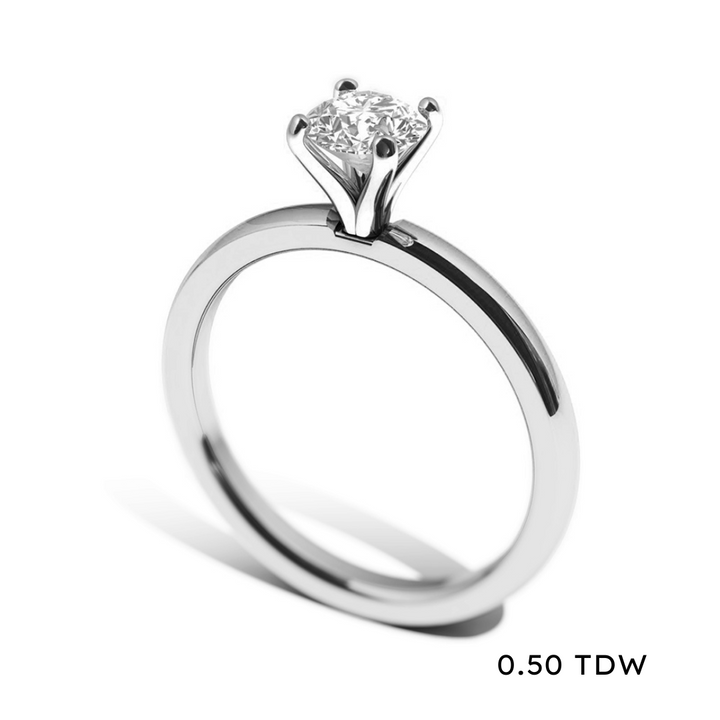 14K Lab Grown Diamond Solitaire Engagement Ring