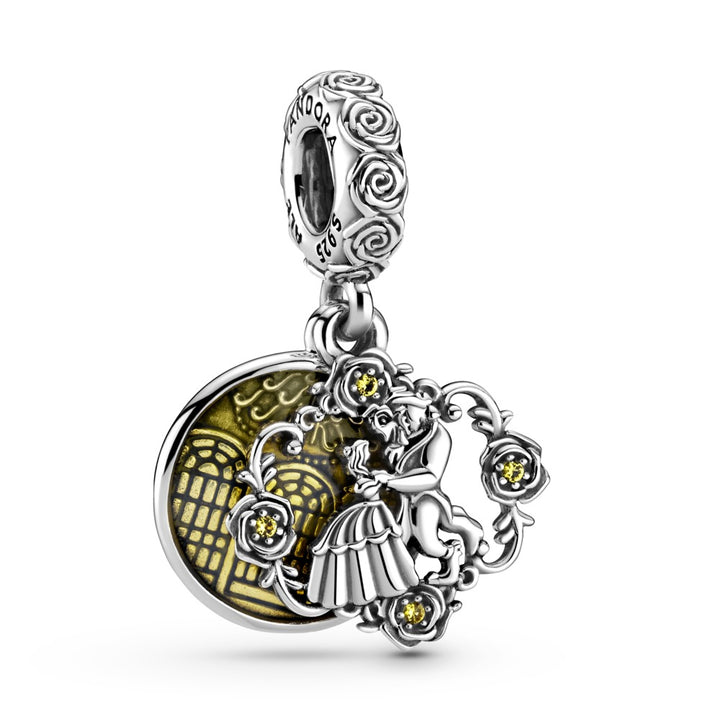 Pandora Disney Beauty and the Beast Dancing Dangle Charm