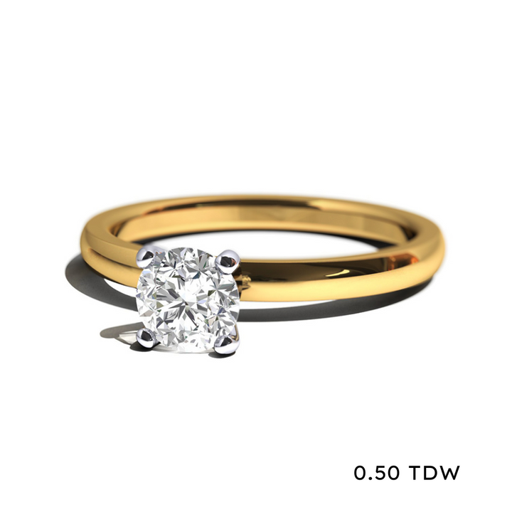 14K Lab Grown Diamond Solitaire Engagement Ring